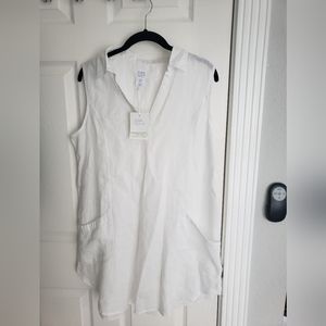 NWT linen white cover up